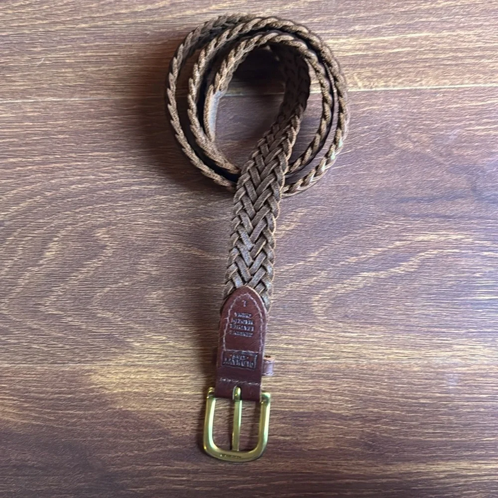 OLD NAVY Kids Brown Braided Leather Belt Size Large